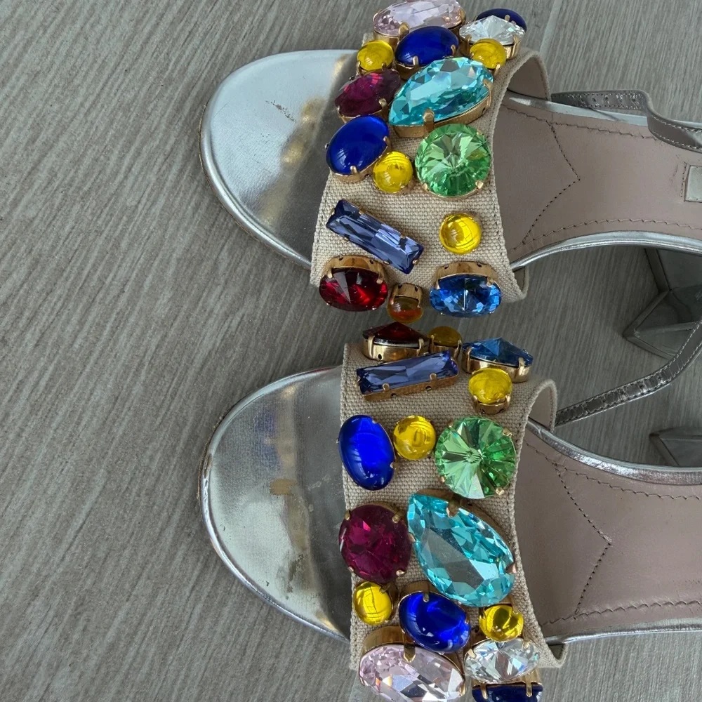 Silver Miu Miu Sandals - Picture 2 of 10